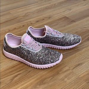 Pink Glitter Sneakers